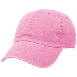 New Hattan NHN1201 Pigment Dyed Cotton Baseall Cap, Pink, Free size