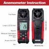 Handheld Anemometer Wind Speed Gauges Meter Measure for Wind Speed,