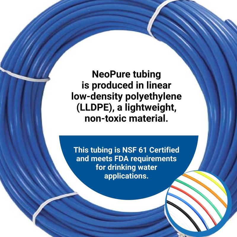 Neo-Pure - 3/8" OD LLDPE Polyethylene Tubing 500 ft Roll
