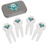 Azeeda 'Fancy Blue Cut Diamond' Golf Divot Tool/Repair Fork Gift