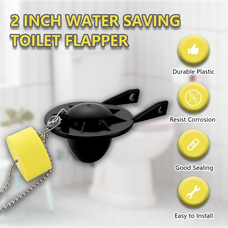 Toilet Flapper Replacement, 2 Inch Universal Toilet Flapper Fit for