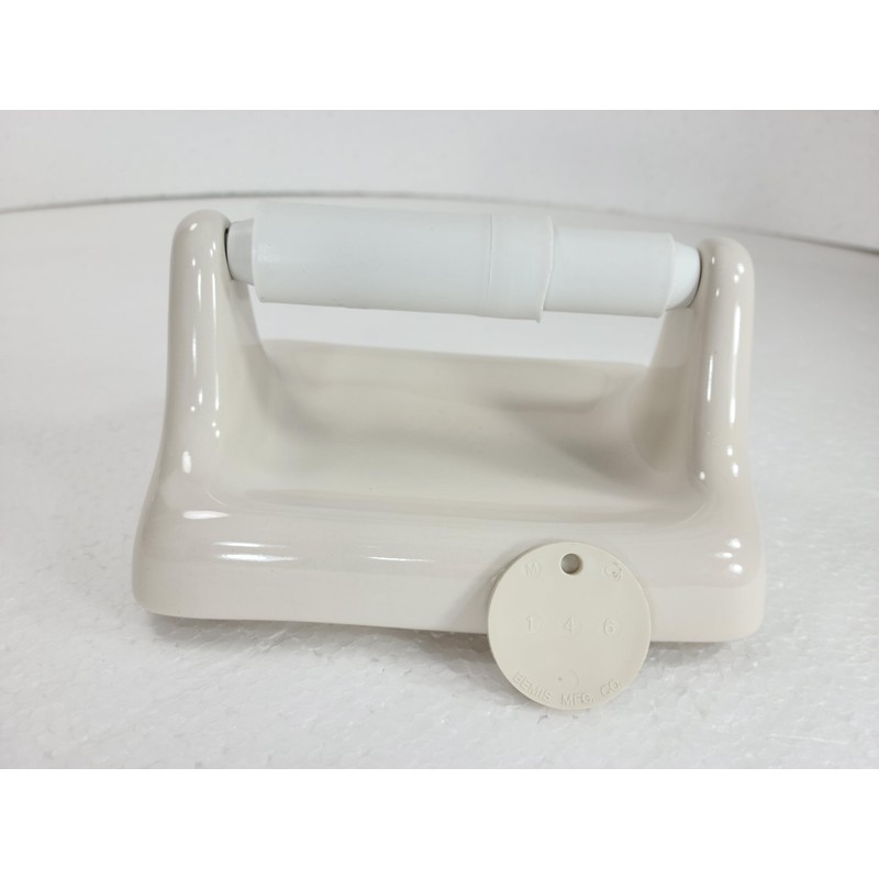 Beige Bone Almond Ceramic TP Toilet Paper Holder Wall Mount
