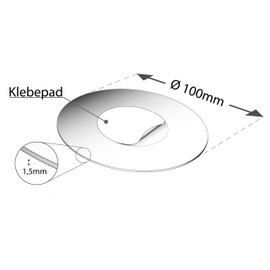 Türschilder24 XXL door sign, diameter 100 mm, toilet sign, made of solid aluminium, polished stainless steel look, 100% made in Germany