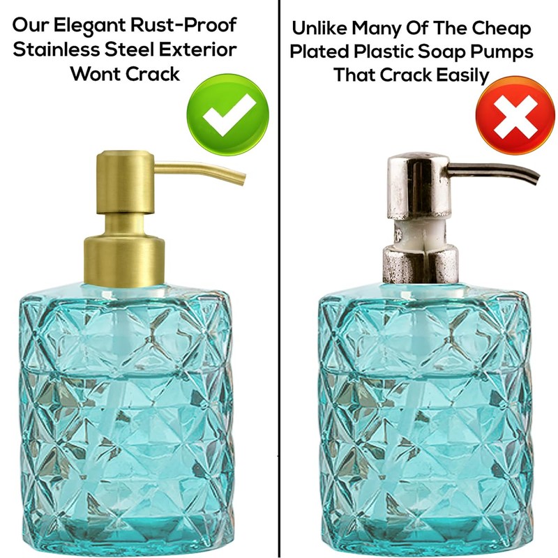 AUNRGO Gold Soap Dispenser Pump Replacement - Brushed Finish 304