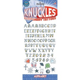 Epic Armoury MW-130060 Alphabet Ankle Temporary Tattoo Set Transfer Unisex Adult