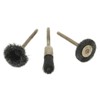 Forney 60241 Wire Bristle Brush Set, 1/8-Inch Shank, 3-Piece