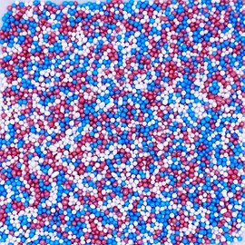 A Pinch Of … Glimmer 100/1000 – Red, White & Blue - Mini Pouch - 30g. Part of our Great British Range, a beautiful sparkly mix of sugar pearls, Just enough for a single bake (Glimmer RWB)