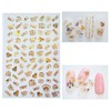 LANODO Nail Stickers, 8 Pieces, Alphabet, 3D, English Letters, English,