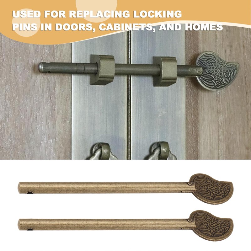 eMagTech Pack of 2 Retro Bronze Locking Pin Chinese Locking