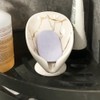 Alagoal Ceramic Soap Dish Elegant Marble Grain, Leaf Design, Self-Draining,Quick-Drying