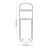280ml Tea Water Separation Cup Double Layer Insulation Transparent Tea
