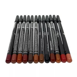 Italia Deluxe 12 pcs, 12 Colors Brown Tone Italia Deluxe Ultra Fine Lip Liner & Eyeliner Set