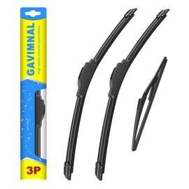 Gavimnal® 26"+14"+12" Silicone Wiper Blades Replacement For Nissan Rogue 2008-2013 All-Season Front Rear Windshield Wiper Blades(Set of 3)