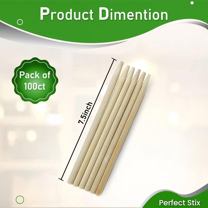 Perfect Stix Corn Dog Sticks. 7.5 inch x 3/16 semi