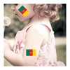 Womaha 30 Temporary Cameroon Flag Tattoos Fans Face Tattoo Stickers