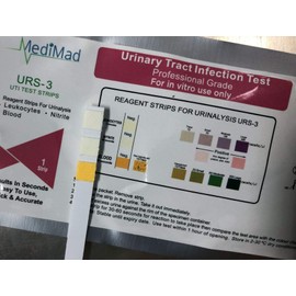 5 x Home Urine Urinary Tract Infection Tests (UTI, Nitrite, Leukocytes and Blood) - 1 Test Strip per foil