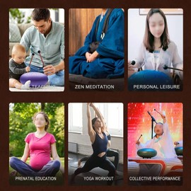 Rain Drum for Outdoor Garden, Natural Chakra Drum for Outdoor Rain, Drum Rain Chime Waterproof Chakra Drum 6 Inch 8 Notes (Blue)