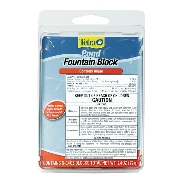 Tetra Pond Fountain Block 6 Count, Controls Algae Growth In