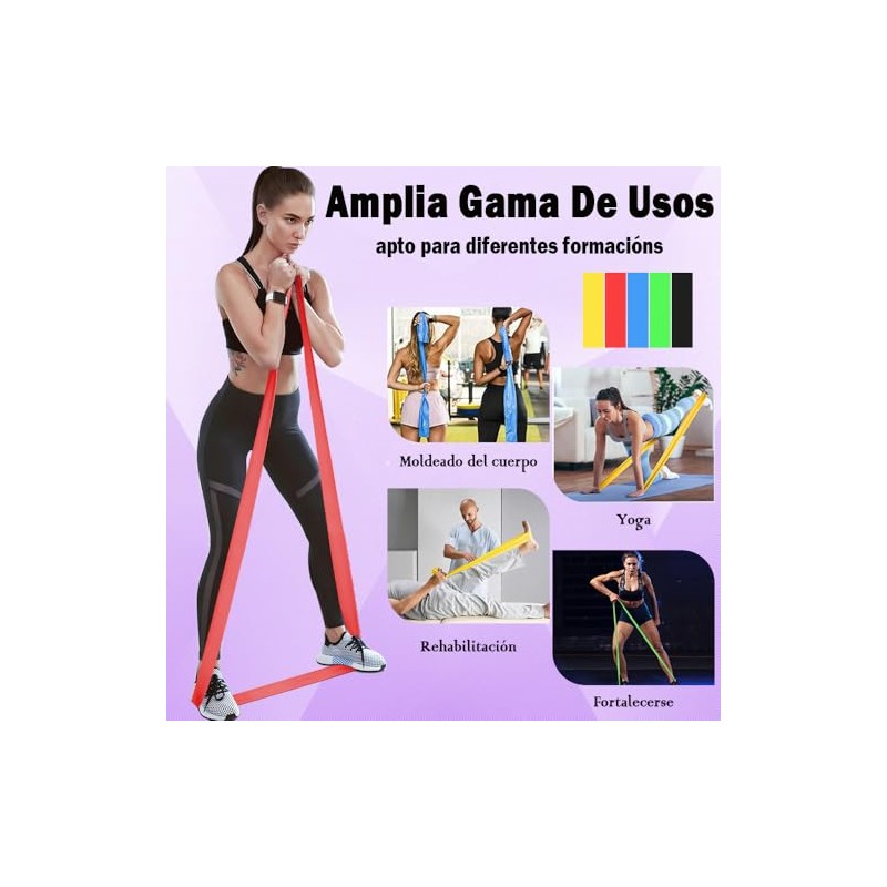 Meajax Bandas de Resistencia TPE, Ligas de Resistencia para Ejercicio