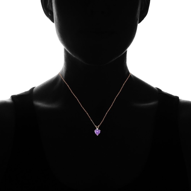 Plata de Ley Chapados en oro rosa imitación Gemstone 7