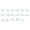 Montessori Phonogram Movable Alphabet: Key Sounds of English (Cursive)