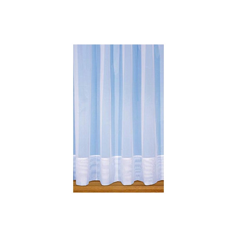 John Aird Sarah - Plain White Net Curtain With Envelope