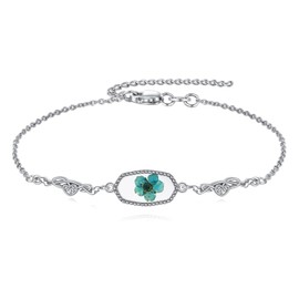 TIGERRIDER Forget-Me-Not Pressed Flower 925 Sterling Silver Adjustable Bracelet Alaska State Flower Bracelet Wildflower Jewelry Gift for Women Birthday Christmas