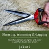 Jakoti Hand Shears (L30cm) with Handmade Leather Holster. One Handed