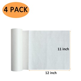 Belinlen Bamboo Paper Towels Replacement 4 Rolls 80 Sheets Heavy Duty Machine Washable Reusable Paper Towels for Kitchen and Daily Use(11x12”, 4 Rolls)