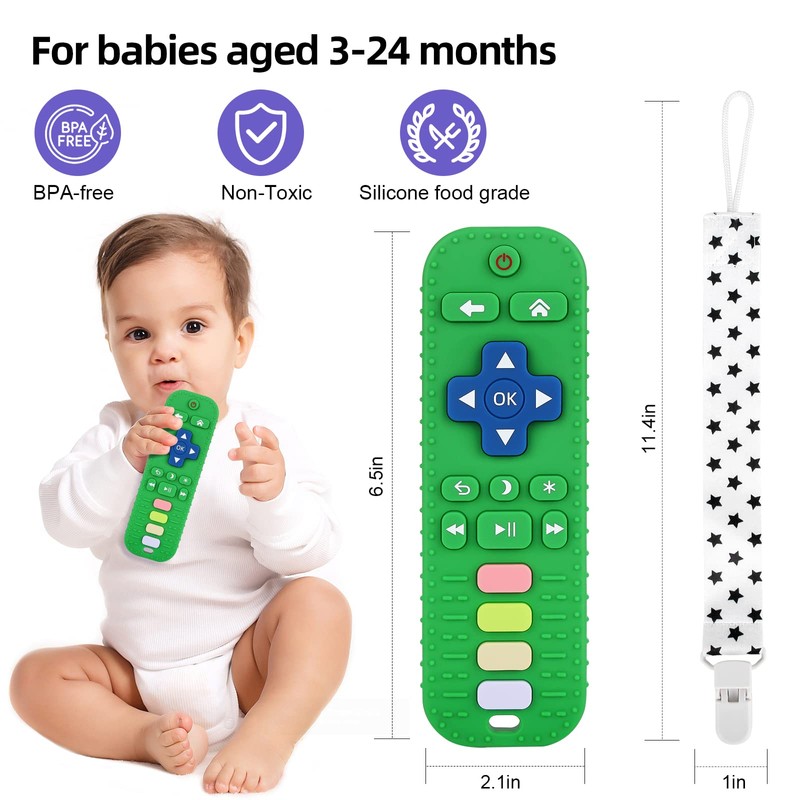 Chuya Remote Teethers Silicone Baby Teething Toys TV Remote Teether