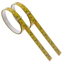 Yellow 39'' Tape Measurer with Adhesive Backing Steel Self-Adhesive Small Measuring Tape Body Measurement Tape for Workbench, Woodworking, Saw, Drafting Table, 1-Meter,Linear Measurement