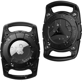 for Airtag Dog Collar Holder | for Airtag Dog Waterproof - for Airtag Holder for Dog Collar with Removable Metal Loop, Sturdy TPU, Lightweight, Compact Size (Black)