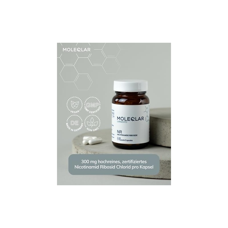 MoleQlar Nicotinamide Riboside Capsules - Cellular Energy Support* - Dietary