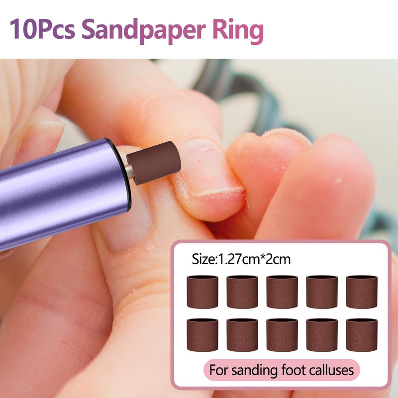 110PCS Replaceable Sandpaper for Electric Foot Callus Remove, 50pcs*80 Grit