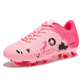 LEOCI Kid's Soccer Cleats Boys Girls Outdoor Football Shoes Little/Big Child