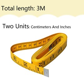 2 Volumes Tape Measure Body 300 cm / 120 Inches, Tailor's Tape Measure Double-Sided Measuring Tape Flexible Tape Measure Cutter with Button Measuring Tape for Households Craftsmen Tailors