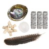 Sage Smudge Kit - White Sage Smudge Sticks ~ Abalone