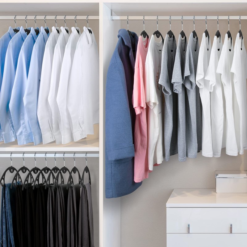 IEOKE Velvet Hangers, 50 Pack No Shoulder Bumps Ultra Thin