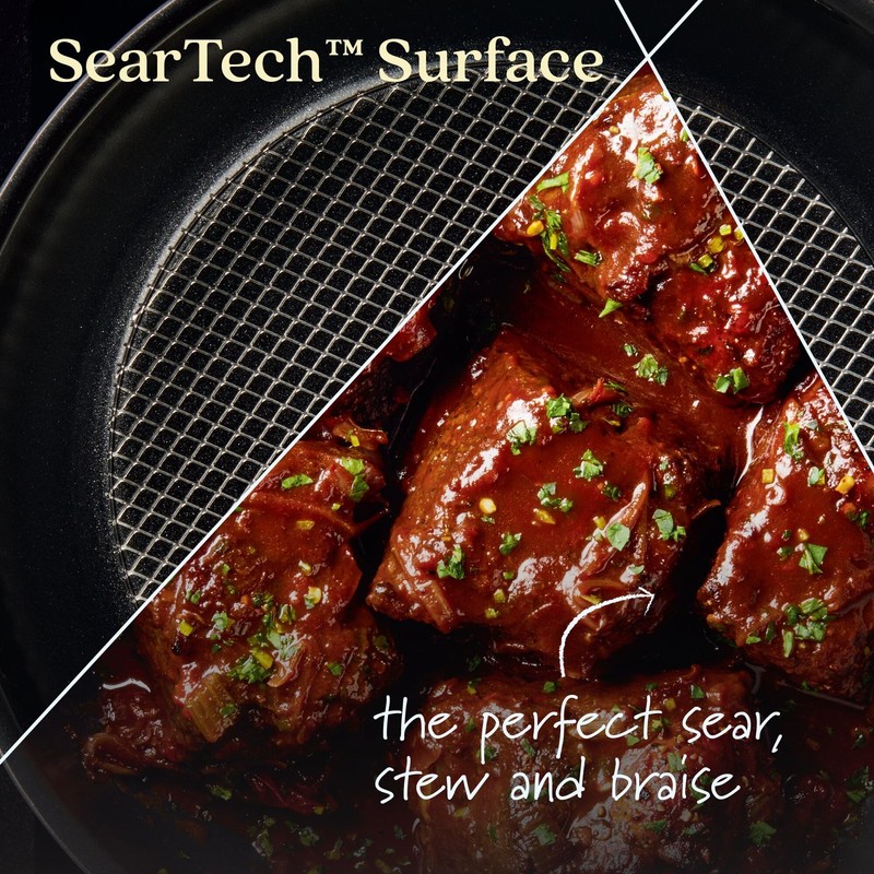 Anolon X Hybrid Nonstick Casserole Pan with Lid, Dark Gray