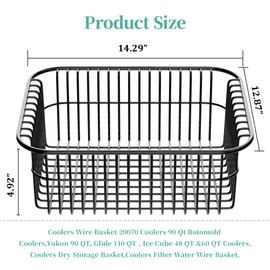 BiLLNE Coolers Wire Basket 20070 for 90 Qt Rotomold Coolers,Fits 90 QT，Glide 110 QT，Ice Cube 48 QT ，60 QT Coolers，Cooler Replacement Wire Basket Cooler Wet/Dry Separation Wire Basket