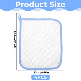 4PCS Body Wash Cloth, Shower Cloth Double Sided Body Rag Face Exfoliating for Shower Men Women