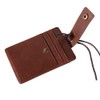 RFID Blocking ID Badge Card Holder Cowhide Wallet Hardware Sewing