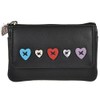 Ladies Leather Coin Purse/Wallet by Mala; Lucy Collection Handy Heart