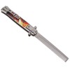 Hairdressing Spring Comb Stainless Steel Folding Portable Switchblade Comb for