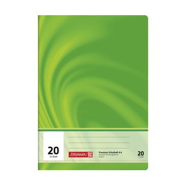 Brunnen 104442002 School Notebook A4 Vivendi (32 Pages Blank with lined Sheets Line Style 20)