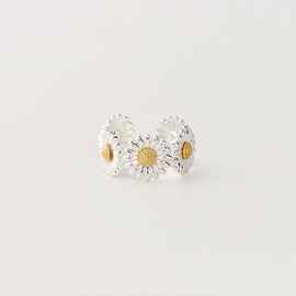 [D.silver] Silver 925 Daisy Open Ring Silver / [D.silver] 실버925 데이지 오픈반지 실버