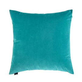 Artcest Cozy Solid Velvet Throw Pillow Case, Decorative Couch Cushion Cover, Soft Sofa Euro Sham with Zipper Hidden, 24"x24" (Light Teal)
