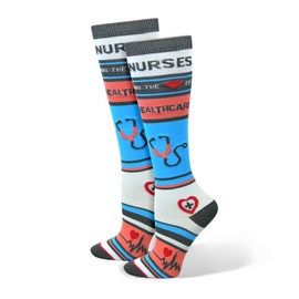Think Medical Women's Nurse Print 10-14mmHg Compression Sock (Nurse Healthcare)