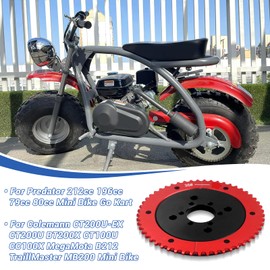 VCUJSUC Universal 35 Chain 64T Split Sprocket with Adapter for Predator 212cc 196cc 79cc Go Kart Mini Bike CT200U-EX CT200U BT200X CT100U MB200 MBX11 Motorcycle Black