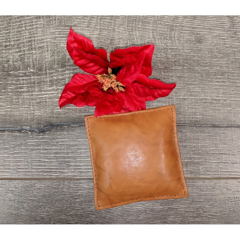 Ashlin® Paperweight - 100% Italian Tuscany Leather British Tan [PAPERWT01-18-08]